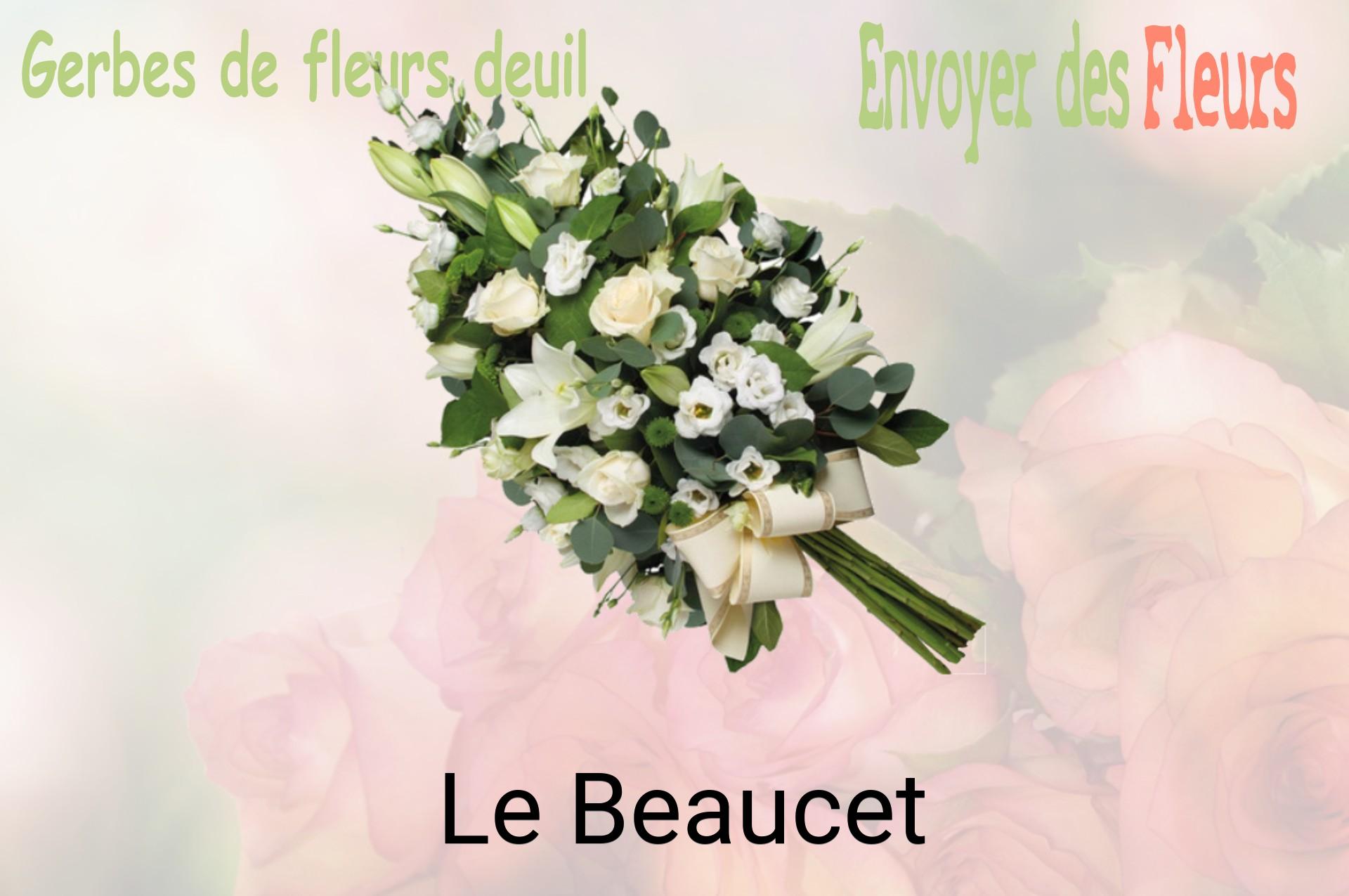 Gerbe de fleurs de deuil livrée à Le Beaucet